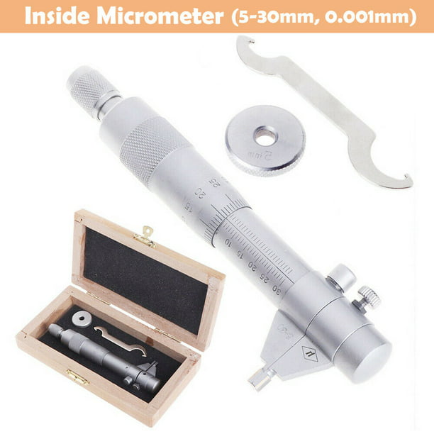 Inside Micrometer Accurate Hole Bore Internal Diameter Gage Gauge 5-30mm Range 0.01mm Precision 